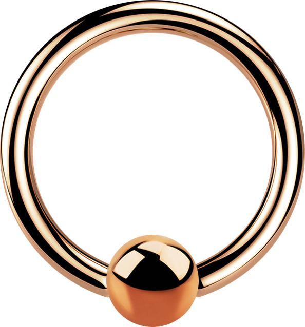 Star Piercing Micro Ball Closure Ring rosegold (ohne Messing, Chirurgenstahl 316L)