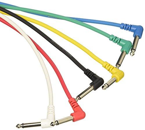 Produktbild HQ Power PROFESSIONELLES PATCHKABEL 6.35mm MONO 90? AUF 6.35mm MONO 90? (6 FARBEN - 1m) (1 m)