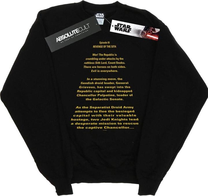 Star Wars Revenge Of The Sith Opening Crawl Sweatshirt (XXL)