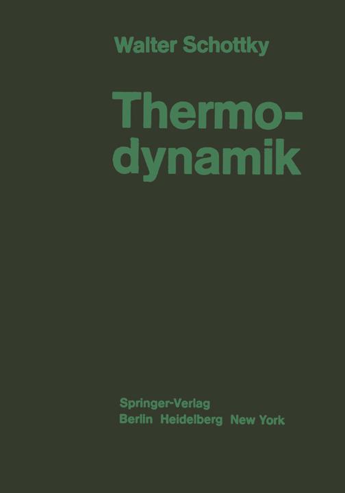Produktbild Thermodynamik (Deutsch, Walter Schottky, 2012)