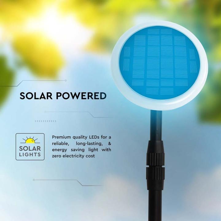Actual product image V-TAC VT948 8W LEDSolarGardenLight White and Black Body 4000K (500 lm, IP65)