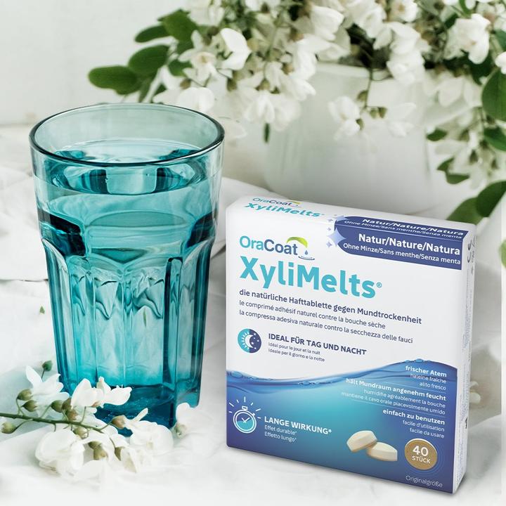 Image du produit Oscimed Sa pastilles adhérentes pour la bouche sèche natures sans menthe (40 x, 186 ml, 50 g)