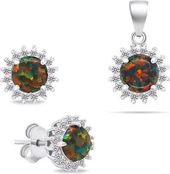Produktbild Brilio Beautiful Opal Jewelry Set SET231WBC (Earrings, Pendant)