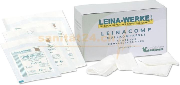 Actual product image Leina Gauze compresses 5 cm x 5 cm / 8-fold, individually sealed, sterile, 1 pc.