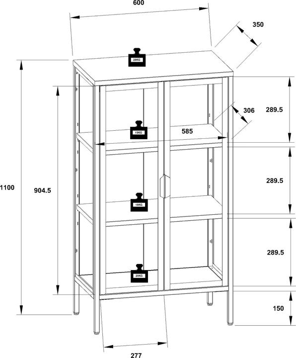 Immagine prodotto VCM Floka M (60 x 35 x 110 cm)