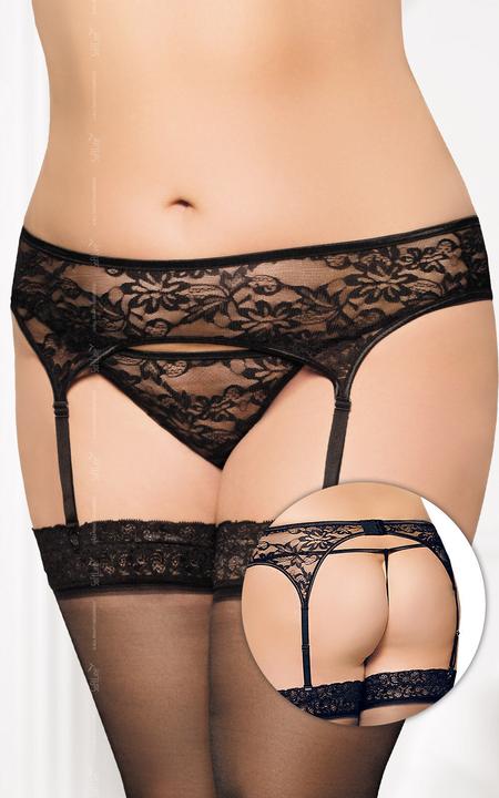 Softline Strumpfgürtel 3316 - Plus Size - schwarz XXXL (Plus Size)