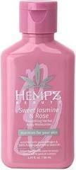 Image du produit Hempz Mini crème hydratante pour le corps au jasmin et à la rose, infusée de collagène - Sans parabène (Lotion pour le corps)