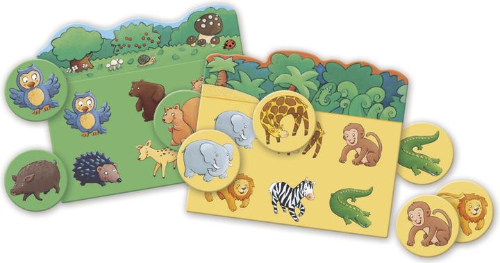 Actual product image Djeco Animals educational game (German, English, French)