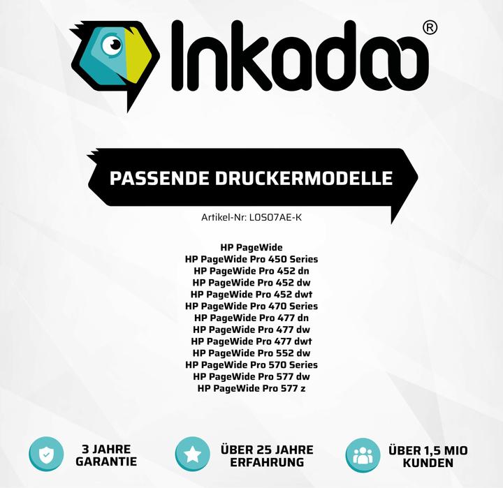 Immagine prodotto Inkadoo cartuccia d'inchiostro compatibile in sostituzione di HP 973X adatta per HP PageWide Pro 450 (FC)