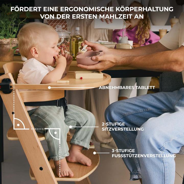Image du produit KinderKraft Enock + fonction chaise longue Calmee (Chaise haute)