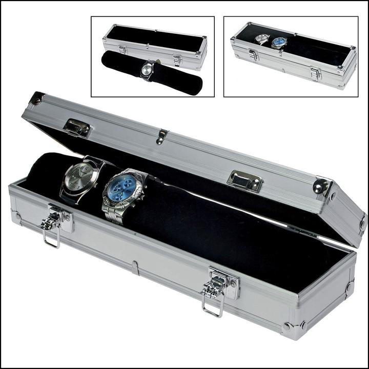 Safe Uhrenkoffer Aluminium Medium