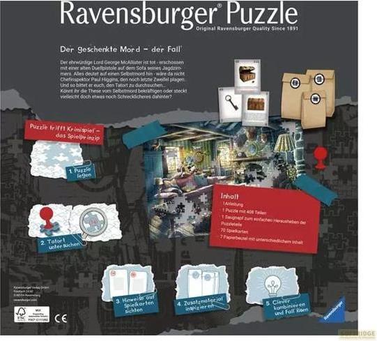 Image du produit Ravensburger Puzzle X Crime - Le meurtre offert - 408 pièces jeu de puzzle policier pour 1 à 4 joueurs (408 pièces)