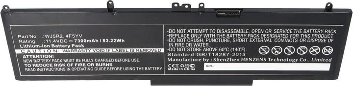 Actual product image AccuCell Akku passend für Dell Precision 3510, 3510 Workstation, WJ5R2, 4F5YV, 11,4V 7300mAh (7300 mAh)