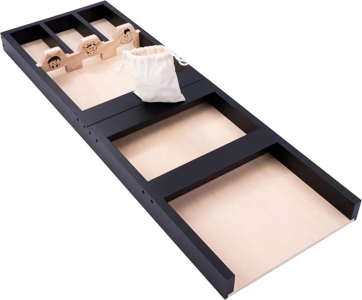 Productafbeelding Longfield Games Houten sjoelbak Dieren voor kinderen, 80 cm (Duits, Frans, Italiaans, Engels)