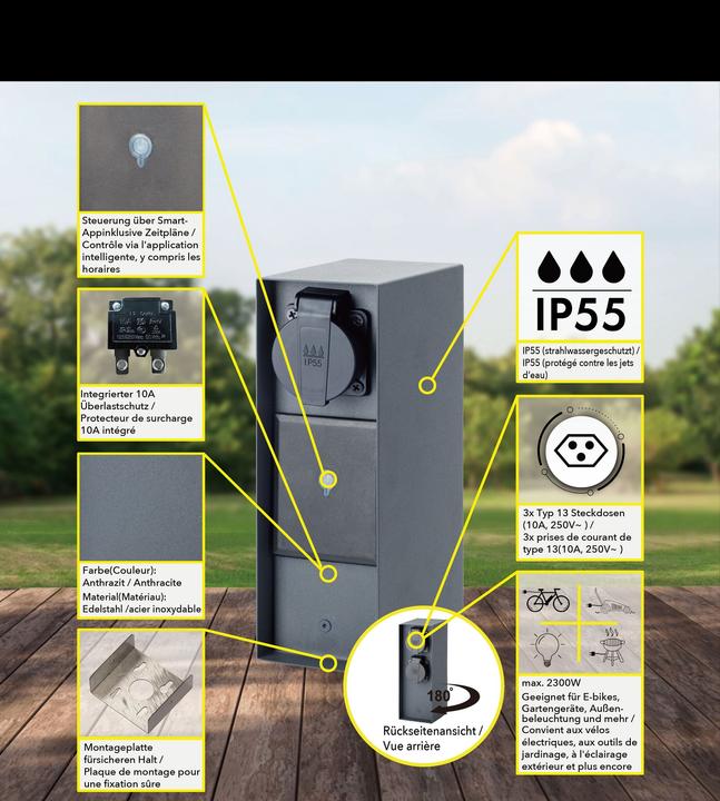 Produktbild Schönenberger IP55 Smarte Energiesäule 3xT13 (3 x, Typ 13)