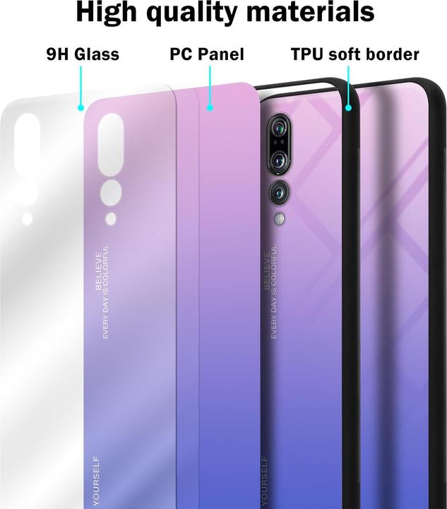 Actual product image Cadorabo TPU 2 colors glass cover (Huawei P20 Pro, Huawei P20 Plus)