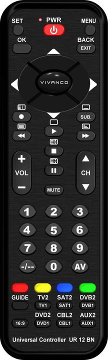 Image du produit Vivanco Ur 12 Bn (Télécommande universelle, Infrarouge)