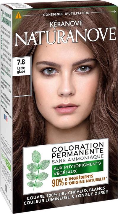 Kéranove Naturanove - Permanent Hair Color Iced Cafe Latte 7.8 (Brown)