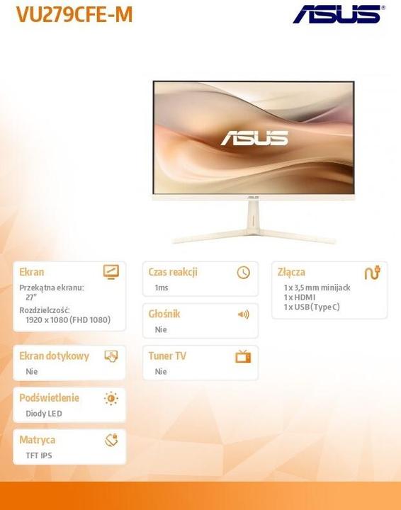 Produktbild ASUS VU279CFE-M (1920 x 1080 Pixel, 27")