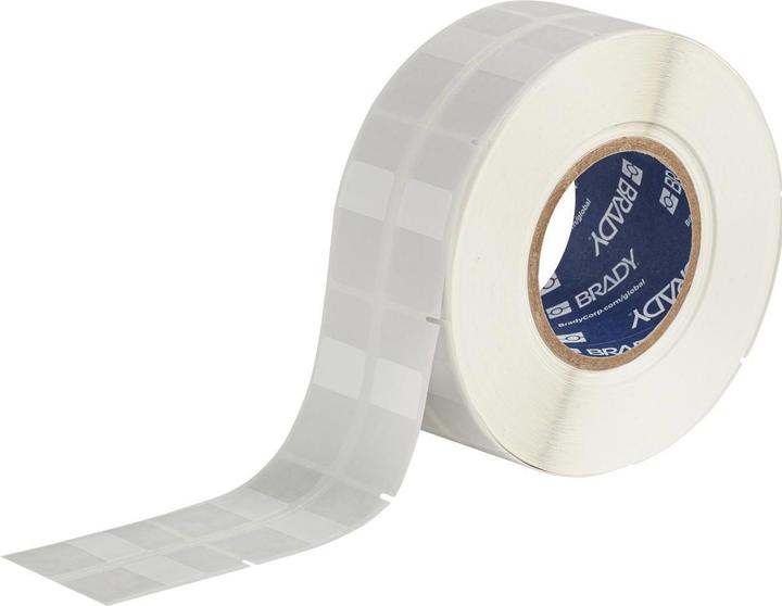 Image du produit Brady THTRO-294-427-2.5, Étiquettes auto-laminantes pivotantes, vinyle, blanc/transparent, 25.40 x 1 (2.54 cm)