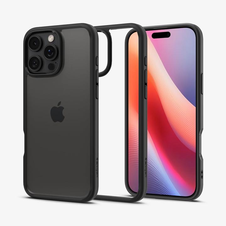 Actual product image Spigen Crystal Hybrid Case iPhone 16 Pro Max Matte Black (Apple iPhone 16 Pro Max)