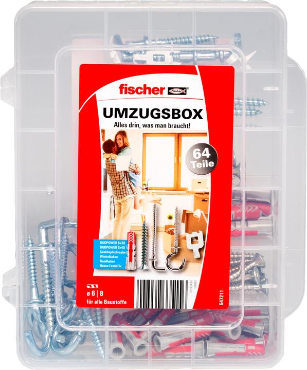 Image du produit Fischer Boîte de déménagement DuoPower 6,8 (64) (64 pcs)