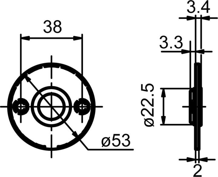 Produktbild Glutz Piatto Schlüsselrosette 51031 innen (Türrosette)