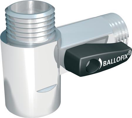 Actual product image Broen Ballofix adapter 1/2" with non-return valve and individual shut-off