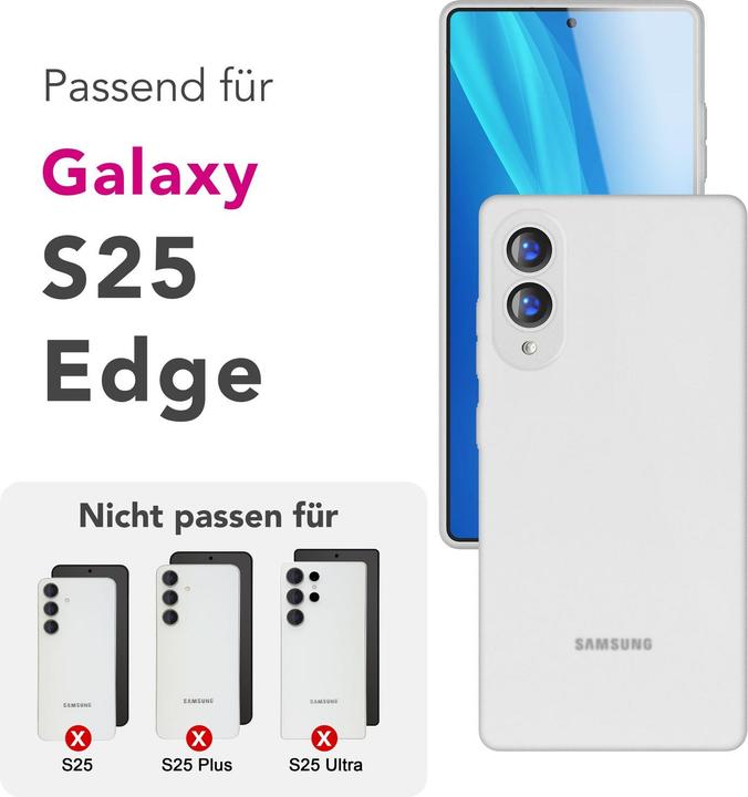 Immagine prodotto Nalia Phantom - 0,3mm Extrem Dünn, Federleicht, Mattiert, Minimalistisch - Ultra-Slim Handycase (Samsung Galaxy S25 Edge)