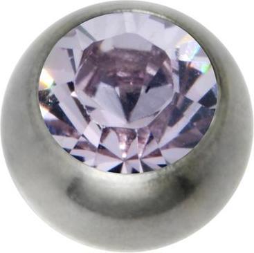 Bijouteria 1.2mm Titan Piercingteil (Kristall, Titan)