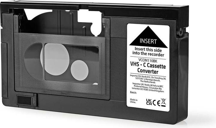 Image du produit Nedis Convertisseur VHS : VHS-C en VHS Plug and Play Noir