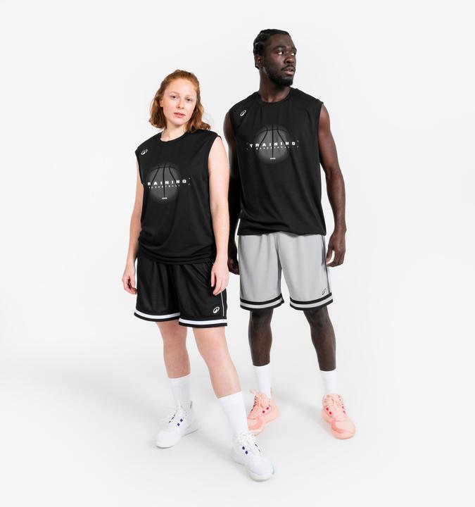 Actual product image Kipsta Damen/Herren Basketball Trikot ärmellos - Fast 500 schwarz (XS)