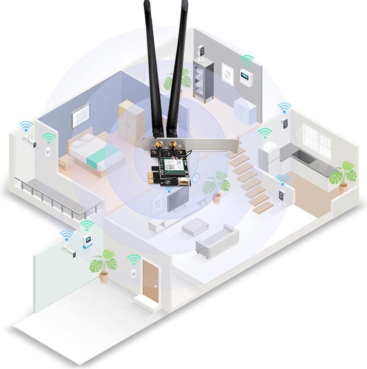 Actual product image D-Link AX3000 WI-FI 6 PCIE ADAPTER (Mini PCI Express)