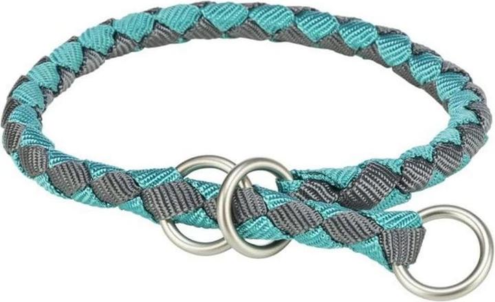 Produktbild Trixie Cavo Zug-Stopp-Halsband S-M Grau/Türkis (Hund, Allgemein)