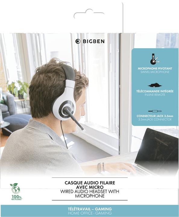 Produktbild Bigben Kabelgebundenes PC-Headset mit Mikrofon (Kabelgebunden)