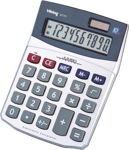Actual product image Office Depot Desktop calculator ativa AT-711 10-digit (Solar cells, Batteries)