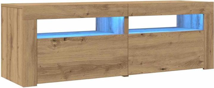 Produktbild VidaXL TV Schrank Lowboard Fernsehschrank Fernsehtisch mit LED Artisan-Eiche (120 x 35 x 40 cm)