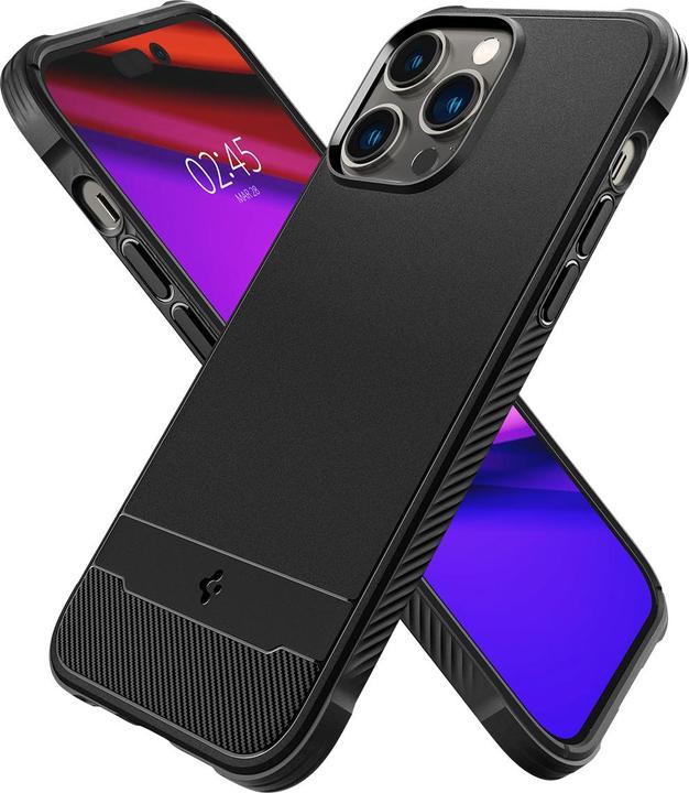Actual product image Spigen Rugged Armor Mag Magsafe Iphone 14 Pro Matte Black (Apple iPhone 14 Pro)