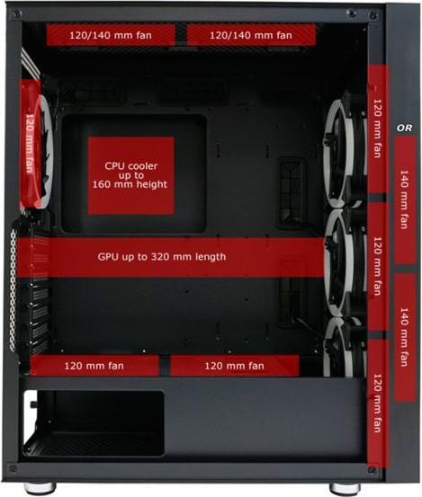 Produktbild LC-Power Gehuse Gaming 802B-ON Black Wandererd X RGB black retail (ATX, mATX, Mini-ITX)