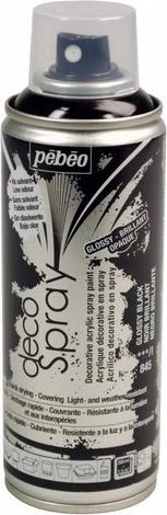 Produktbild Pebeo DecoSpray Glänzende Acrylfarben (Glänzend Schwarz, 200 ml)