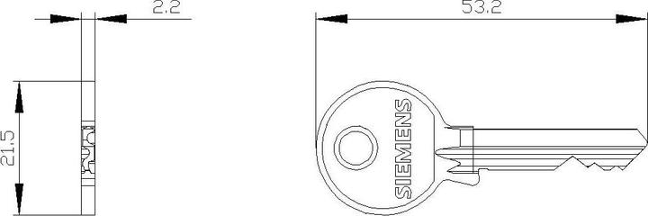 Produktbild Siemens Schlüssel 3SU1950-0FN80-0AA0 1 St.