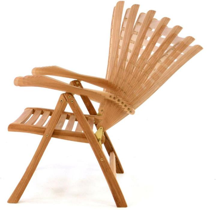 Actual product image VCM Hochlehner Klappstuhl Gartenstuhl verstellbar Teakholz behandelt