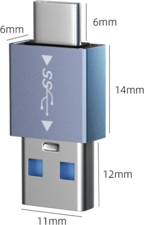 Produktbild PowerGuard USB 3.1 auf USB-C OTG Adapter Kupplung 10 Gbit/s (USB 3.1)
