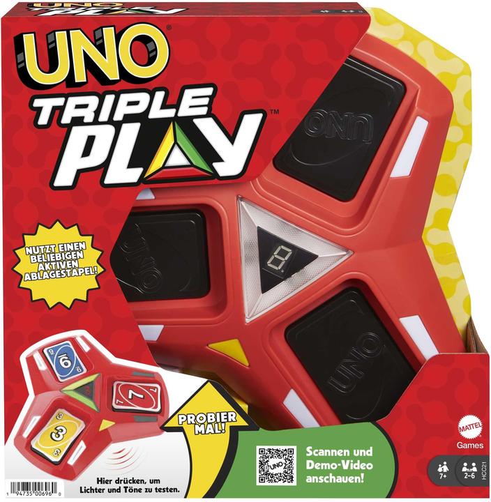 Produktbild Mattel Games Uno Triple Play (Multilingual)