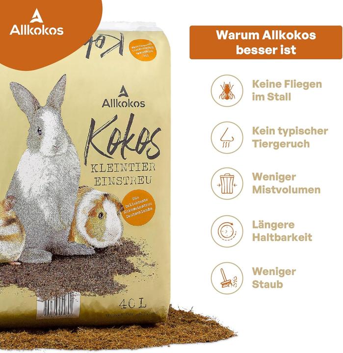 Produktbild Allkokos Einstreu für Kleintiere (15 kg, Einstreu)