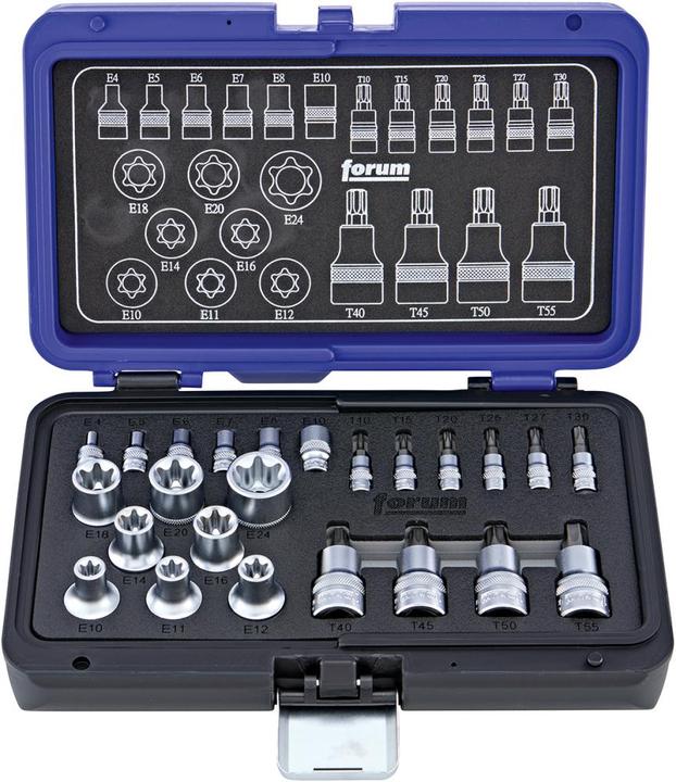 Produktbild Forum Professional Solutions Einsatzgarnitur 1/4+1/2" 24tlg. Torx