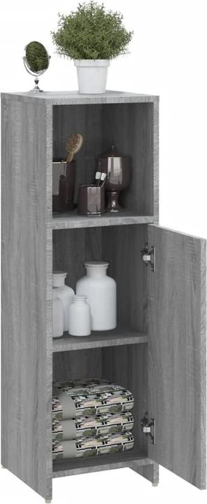 Actual product image VidaXL Badschrank Grau Sonoma 30x30x95 cm Holzwerkstoff,Farbe (30 x 30 x 95 cm)