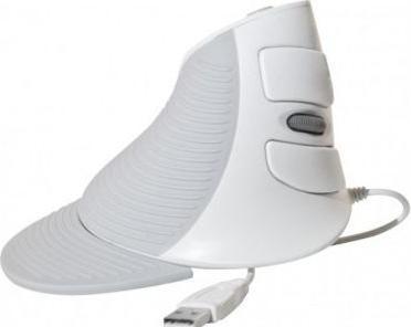 Exertis Connect Ergonomische vertikale Maus, für Rechtshänder, USB, weiße Maus für Rechtshänder, um Schmerzen in der (Kabelgebunden)