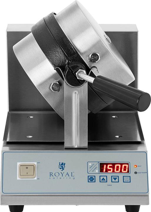 Actual product image Royal Catering Waffle Maker with LED - Rotatable - 1300 W - Round