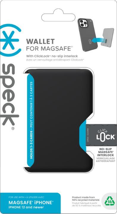 Actual product image speck ClickLock Wallet for MagSafe Black